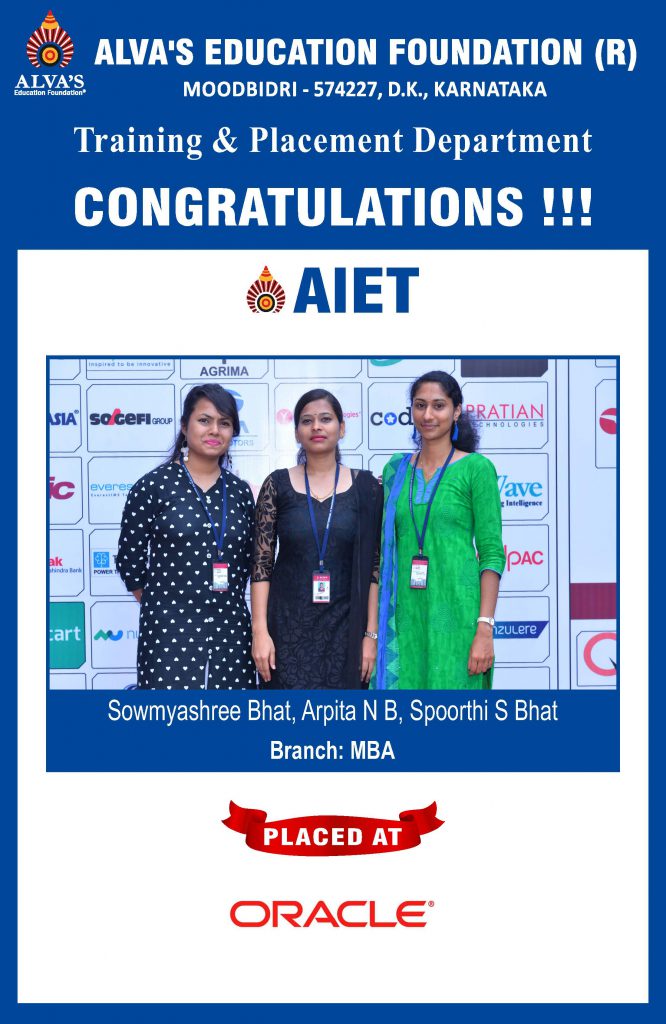 Alva’s Institute of Engineering and Technology campus selection Oracle student success