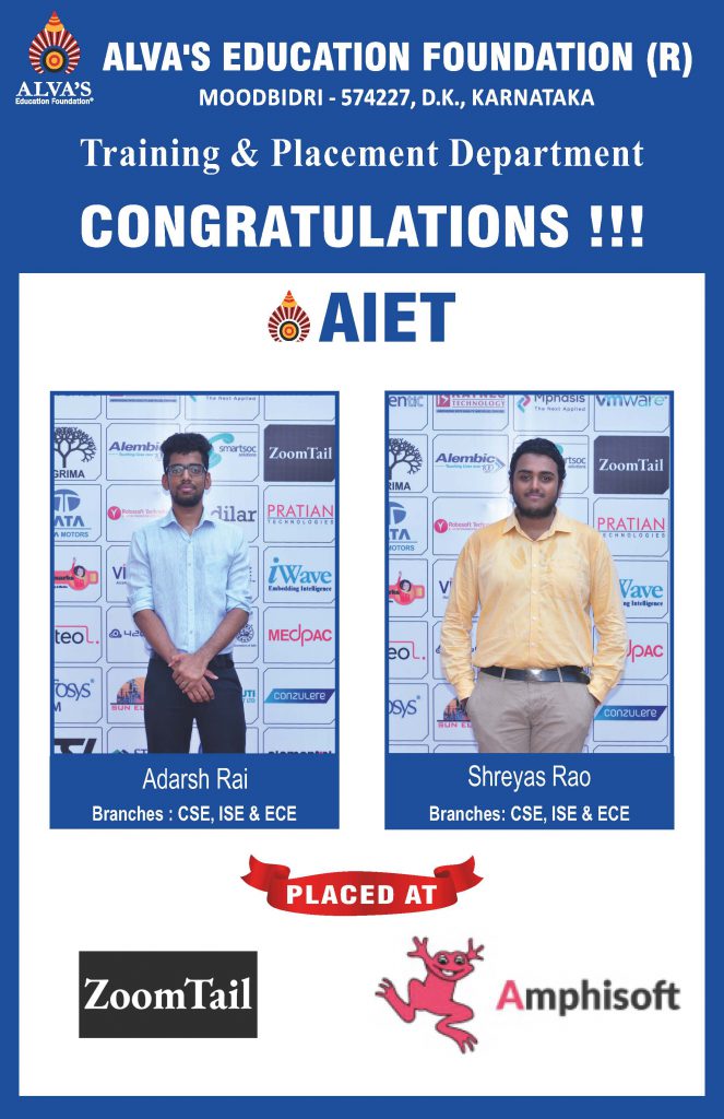 Alva’s Institute of Engineering and Technology campus selection Zoomtail recruitment success and Ambisoft student hire