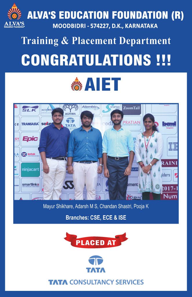 Alva’s Institute of Engineering and Technology campus selection Tata consultancy services company placement