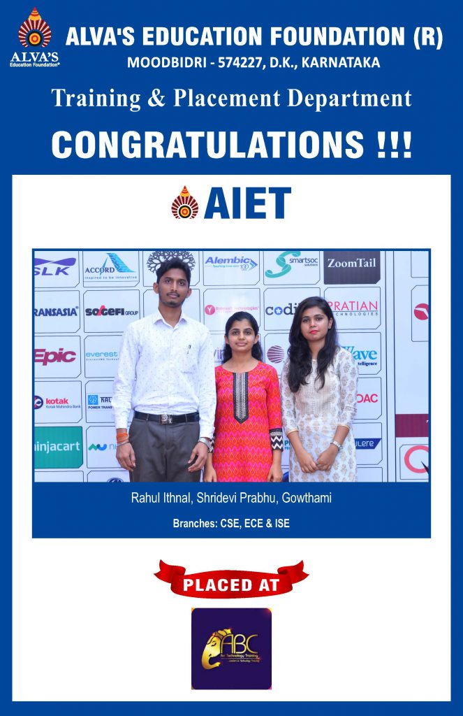 Alva’s Institute of Engineering and Technology campus selection ABC company placement