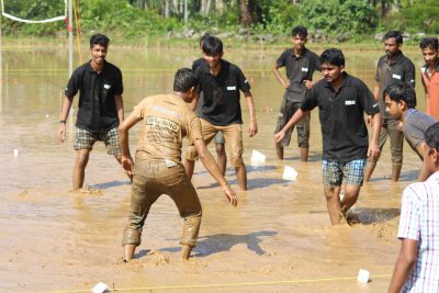 Lively kabaddi match in progress at Avani Kesard Onji Dina sports event organized by Alva’s Institute of Engineering and Technology.