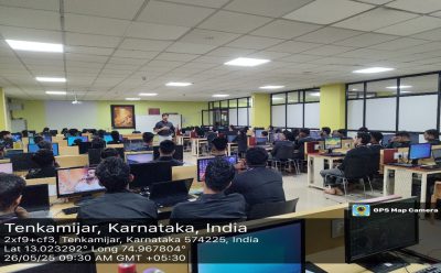 Mr. Sananda Rao training the students