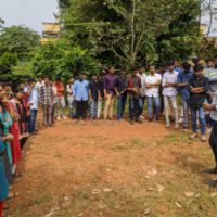 Students exploring biodiversity at Shobhavana Campus during Alva’s Agamana at Alva’s Institute of Engineering and Technology